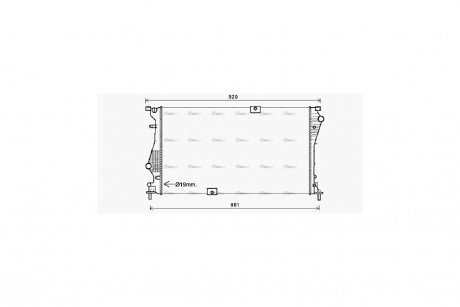 Радиатор охлаждения двигателя AVA AVA COOLING RTA2601
