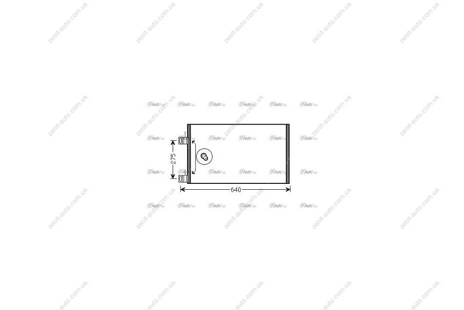 Радиатор кондиционера MB Citan (13-)/Renault Kangoo II (08-) (RTA5444) AVA AVA COOLING 'RTA5444 (фото 1)