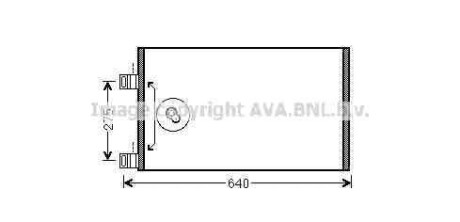 Радиатор кондиционера MB Citan (13-)/Renault Kangoo II (08-) AVA COOLING 'RTA5444