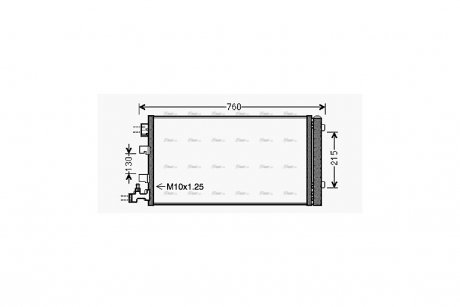 Радіатор кондиціонера Renault Megane III Scenic III AVA AVA COOLING RTA5449D