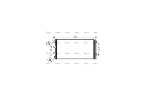 Радіатор кондиціонера Renault Master (10-)/Opel Movano (10-) 2.3 CDTI (RTA5475D) AVA AVA COOLING 'RTA5475D