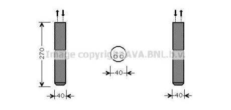 Осушувач кондиціонера Nissan Micra (03-), Note (06-) AVA AVA COOLING 'RTD493