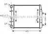 Радіатор охолодження двигуна VAG Polo Fabia Ibiza 00>09 MT AC- AVA COOLING SAA2005 (фото 2)