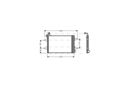 Радиатор кондиционера Skoda Fabia 1,2-1,4i 97>07, VW Polo 1,4i 01>08 AVA AVA COOLING SAA5007D