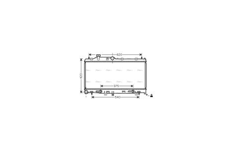 Радиатор охлаждения двигателя Subaru Forester 2,0i 2,5i 08>, Impreza 1,5i 2,0i 07> AVA AVA COOLING SU2066