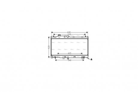 Радіатор охолодження двигуна Subaru Forester 2,5i 13> AVA AVA COOLING SU2110