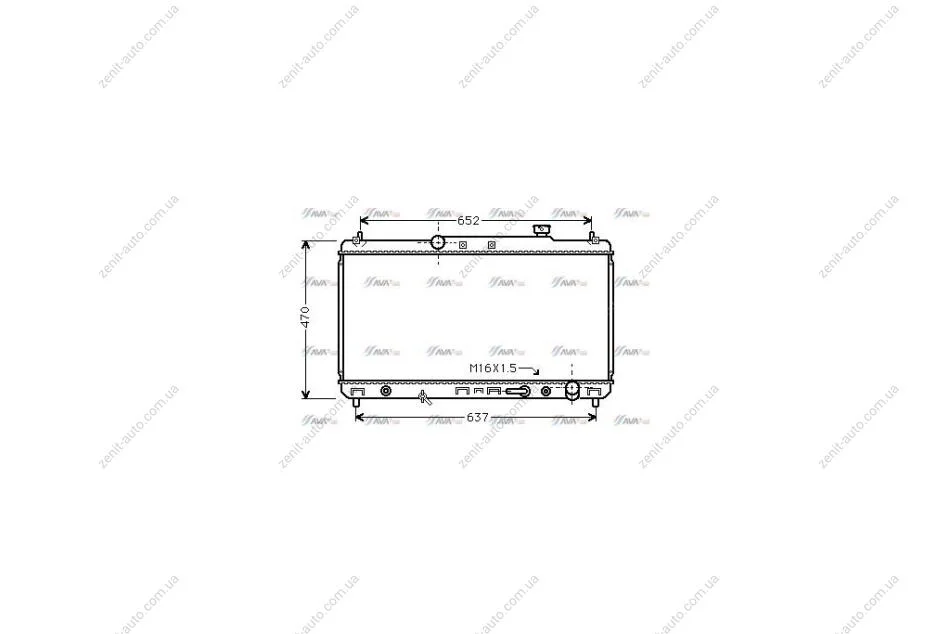 Радиатор охлаждения двигателя Toyota Camry (96-02) 2,2i 3,0i AT/MT (TO2236) AVA AVA COOLING 'TO2236 (фото 1)