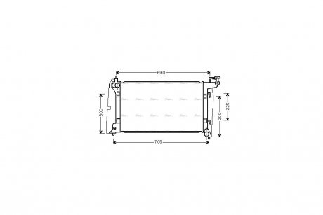 Радиатор охлаждения двигателя AVA AVA COOLING TO2323