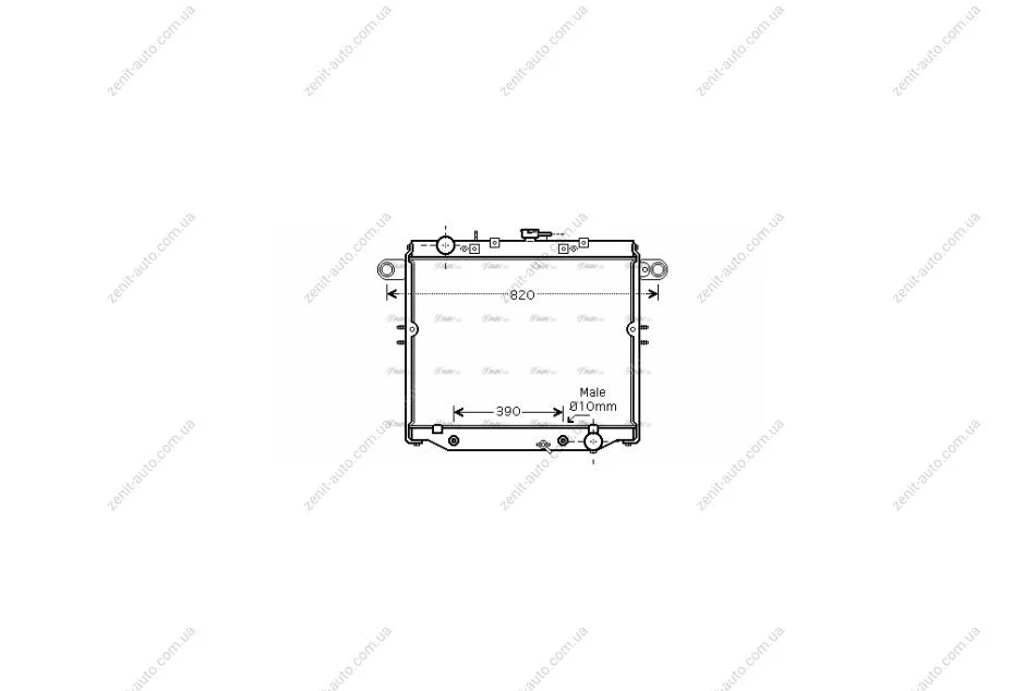 Радіатор охолодження двигуна Toyota LC100 Lexus LX470 98>07 AT AC+/- AVA AVA COOLING TO2329 (фото 1)
