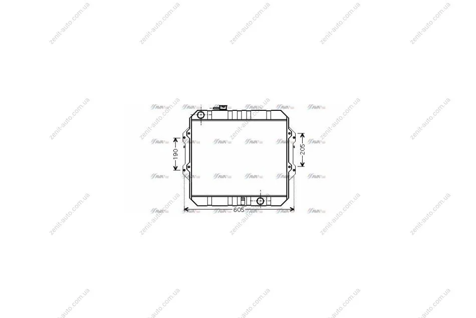 Радиатор охлаждения двигателя Toyota Hilux (01-05) 2,5d MT (TO2371) AVA AVA COOLING 'TO2371 (фото 1)