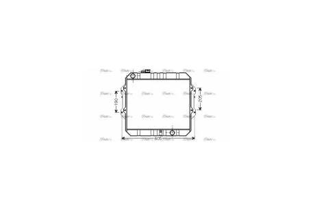 Радиатор охлаждения двигателя Toyota Hilux (01-05) 2,5d MT (TO2371) AVA AVA COOLING 'TO2371