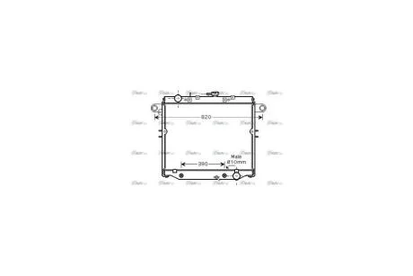 Радиатор охлаждения двигателя Toyota LC100 (98-08) 4,2d AT (TO2378) AVA AVA COOLING 'TO2378