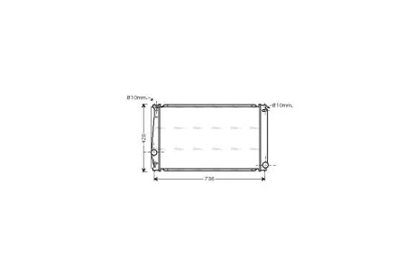 Радиатор охлаждения двигателя Toyota Rav4 2,0i 2,5i 08>12, 12> AT AC+/- AVA AVA COOLING TO2419