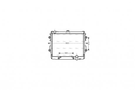 Радіатор охолодження двигуна Toyota LC200 4,7i 5,7i, Lexus LX570 07> AT AC+/- AVA COOLING TO2491 (фото 1)