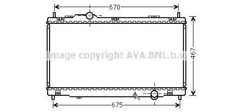 Радіатор охолодження двигуна Lexus GS (05-) AVA AVA COOLING 'TO2495