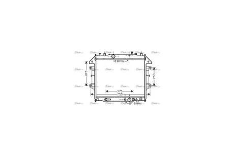 Радиатор охлаждения двигателя Toyota Hilux (05-16) 2.5D, 3.0D AT (TO2496) AVA AVA COOLING 'TO2496