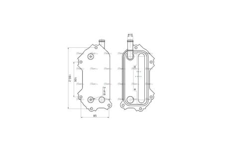 Радіатор масляний Toyota Avensis (03-), RAV4 (06-), Verso (09-) 2.0D, 2.2D AVA AVA COOLING 'TO3792