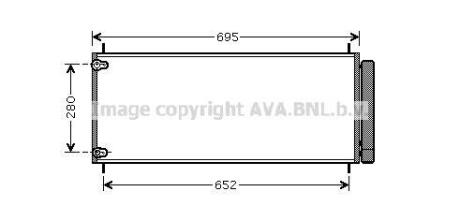Радиатор кондиционера Toyota Auris (07-), Corolla (07-), Verso (09-) 2.0D, 2.2D AVA AVA COOLING 'TO5406D