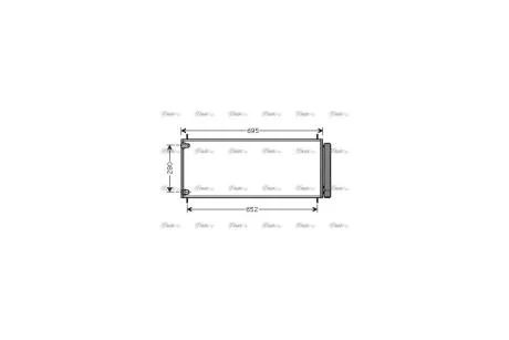 Радиатор кондиционера Toyota Auris (07-), Corolla (07-), Verso (09-) 2.0D, 2.2D (TO5406D) AVA AVA COOLING 'TO5406D
