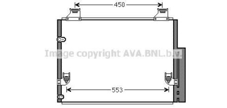 Радіатор кондиціонера Toyota HiLux VII (05-) AVA AVA COOLING 'TO5563D