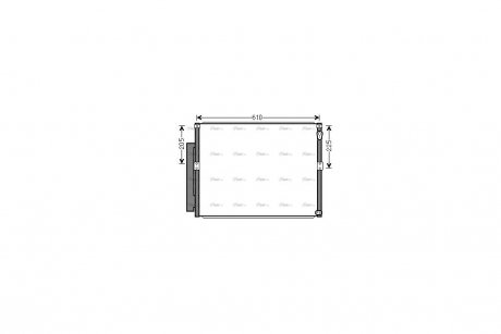 Радіатор кондиціонера Toyota LC120 Prado 3,0d 4,0i 03>09 AVA AVA COOLING TO5634D