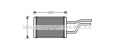 Радиатор отопителя салона Toyota Hiace IV 98>05, Hiace V 05>19 AVA COOLING 'TO6326 (фото 1)