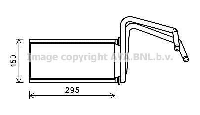Радіатор обігрівача салону Toyota LC Prado (03-), FJ Cruiser (05-)/Lexus GX (02-) AVA AVA COOLING 'TO6714