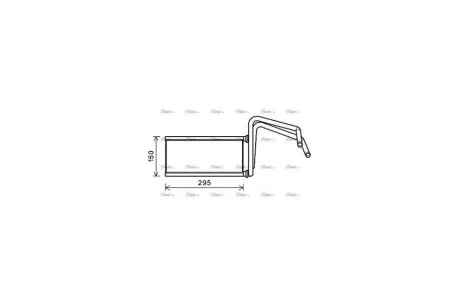 Радіатор обігрівача салону Toyota LC Prado (03-), FJ Cruiser (05-)/Lexus GX (02-) (TO6714) AVA AVA COOLING 'TO6714