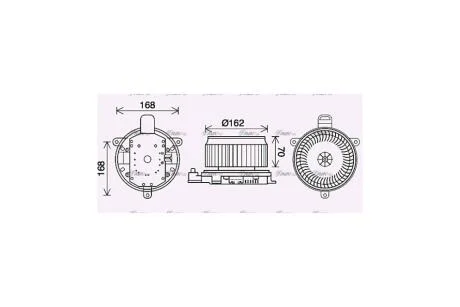 Вентилятор отопителя салона Toyota Land Cruiser 200 4.5TD, 4.6i, 4.7i (07-) (TO8740) AVA AVA COOLING 'TO8740