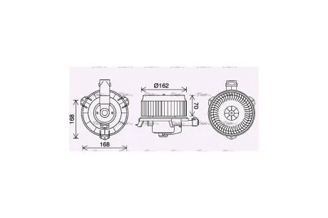 Вентилятор отопителя салона Toyota Land Cruiser Prado 120 (02-) (TO8743) AVA AVA COOLING 'TO8743