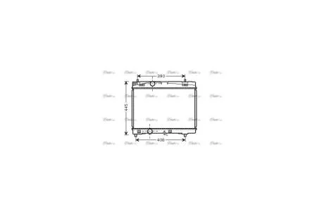 Радиатор охлаждения двигателя Toyota Yaris (05-) 1,0i 1,3i, Yaris (11-) 1,0i MT (TOA2357) AVA AVA COOLING 'TOA2357