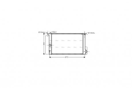 Радіатор охолодження двигуна Toyota Corolla Auris 07> MT AC+/-, Auris 12>, Avensis 08> 1.6i-1.8i-2.0i M/A AC+/- AVA AVA COOLING TOA2397