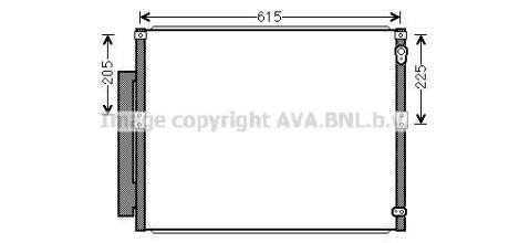 Радиатор кондиционера Toyota Prado 3.0D (03-), FJ Cruiser 4.0i (05-)/Lexus GX 4.7i (02-) AVA AVA COOLING 'TOA5564D