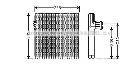 Испаритель кондиционера Toyota Camry (06-19)/ Lexus Es, Rx (06-18) AVA AVA COOLING 'TOV485