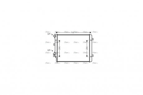 Радиатор охлаждения двигателя VW Passat 1,8TSI 07>10, 2,0TSI 10> AC+/- AVA AVA COOLING VN2207