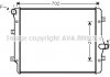 Радіатор охолодження двигуна Skoda Octavia II 2,0 TDI 04>, Superb II 2,0 TDI 08>, VW Passat B6 2,0 TDI 05> AVA AVA COOLING VN2208 (фото 2)