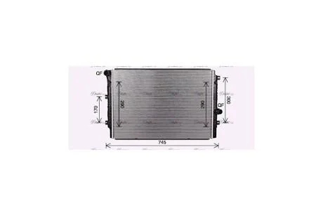 Радиатор охлаждения двигателя VW Caddy 2,0d 15>, Jetta 14> AVA AVA COOLING VN2414