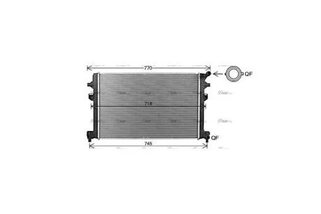 Радиатор охлаждения двигателя VW Golf VII 6MT DSG-7 (VN2426) AVA AVA COOLING 'VN2426