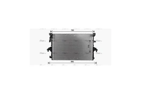 Радіатор охолодження двигуна VW T6 (15-) MT/AT (VN2436) AVA AVA COOLING 'VN2436