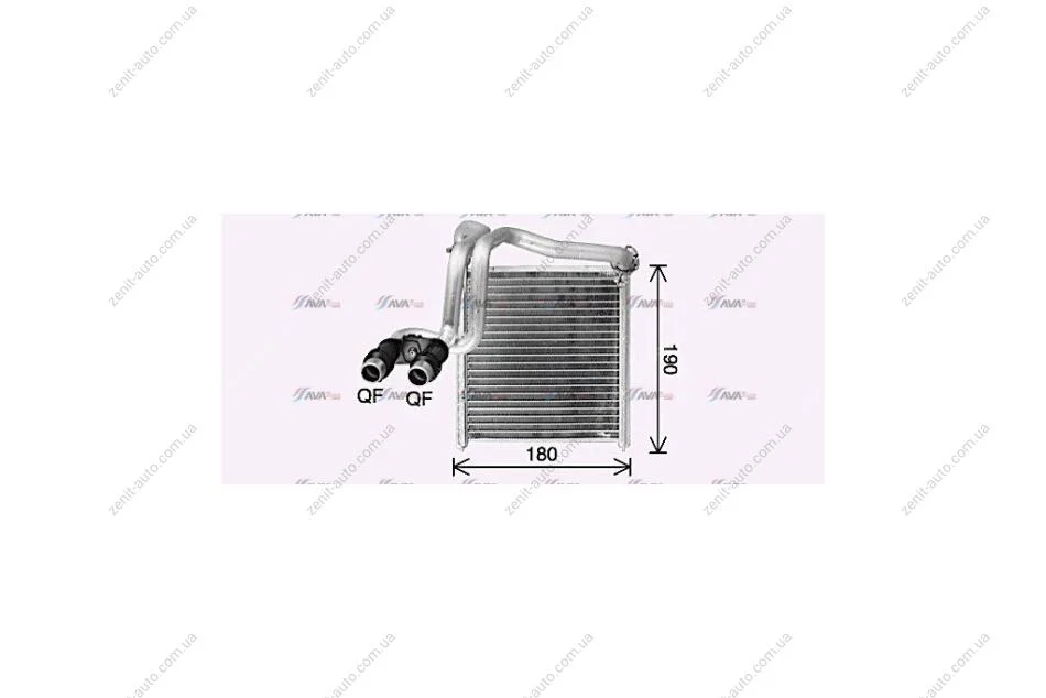 Радіатор обігрівача салону VW Jetta 10> AVA AVA COOLING VN6438 (фото 1)