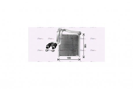 Радиатор отопителя салона VW Jetta 10> AVA COOLING VN6438 (фото 1)