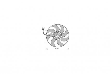 Вентилятор радіатора охолодження двигуна Skoda Fabia II 1,2-1,4i 1,2-1,4-1,9TDI 07> AVA AVA COOLING VN7526