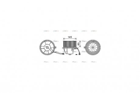 Вентилятор отопителя салона VW T4 07/94>04/02 AC- AVA AVA COOLING VN8351