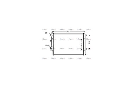 Радиатор охлаждения двигателя Skoda Superb II 1,8i, VW Passat B6 1,8i, Golf VI 1,4 TSI AVA COOLING 'VNA2206