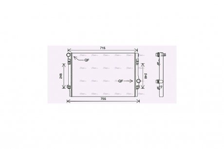 Радиатор охлаждения двигателя AVA AVA COOLING VNA2336