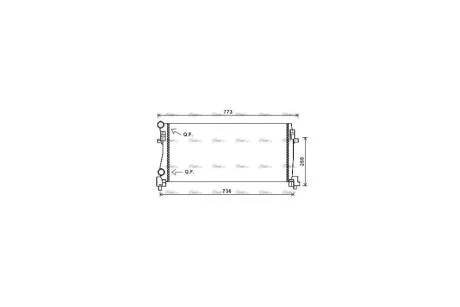 Радиатор охлаждения двигателя Audi A3 (12-) VW Golf VII (13-) 1,2TSI 1,6TDI 6MT (VNA2340) AVA AVA COOLING 'VNA2340