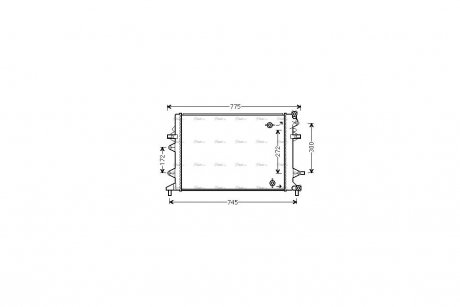Радіатор охолодження рідини інтеркулера VW Jetta 1.4TSI,1.4TSI Hybrid, 2.0TDi, 2.0BiTDi (11-17) AVA AVA COOLING VNA2370