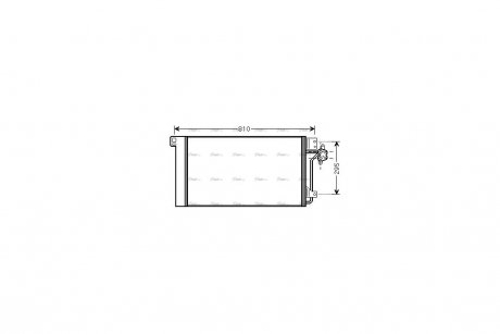 Радіатор кондиціонера VW T5 1,9TDI 2,5TDI 03>10 AVA AVA COOLING VNA5236D