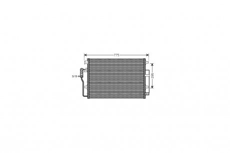 Радіатор кондиціонера MB Sprinter 2,2CDI 06> AVA COOLING VNA5277D (фото 1)