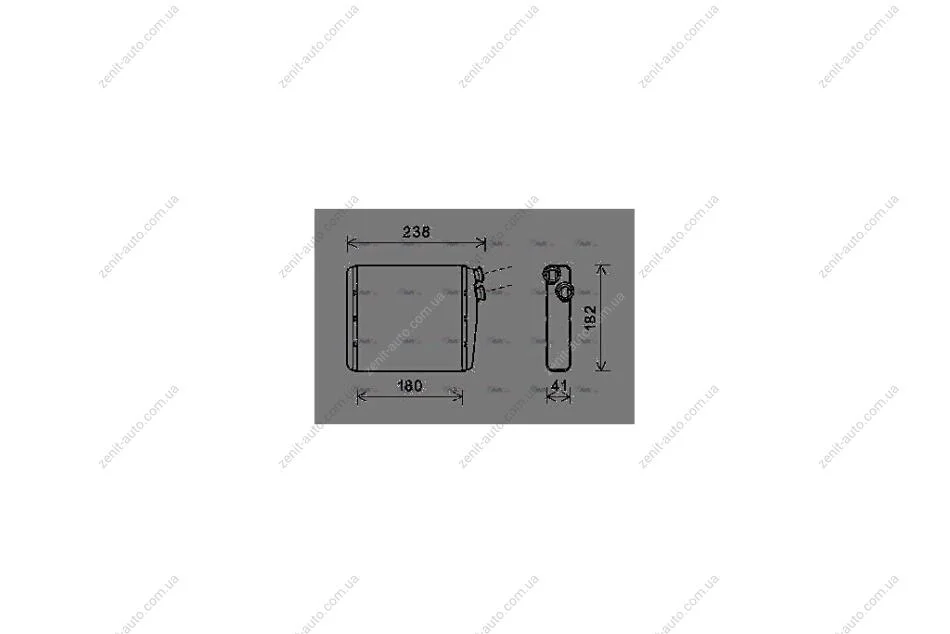 Радіатор обігрівача салону Volvo S60 (10-), S80 (06-), XC60 (08-),XC70 (07-)/Range Rover Evoque (11-) (VOA6163) AVA AVA COOLING 'VOA6163 (фото 1)